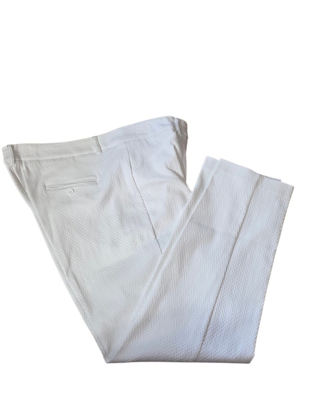 NWT Valerie Stevens Pants White Sz 16 Stretch Slacks Casual Ankle